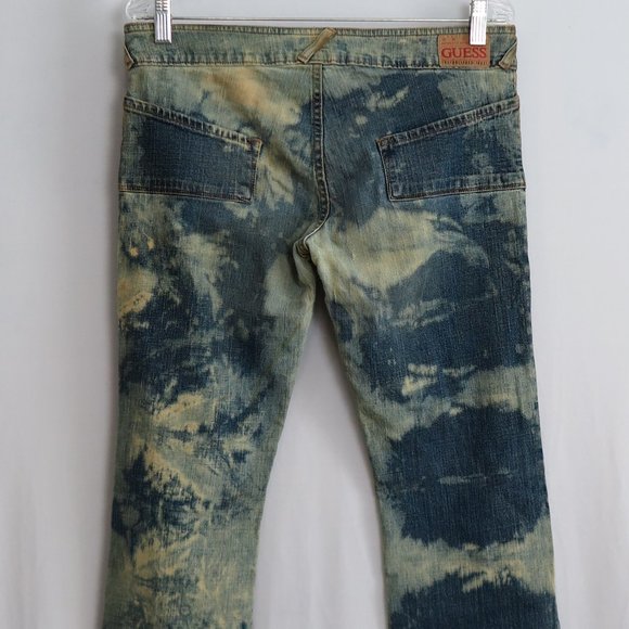 Guess Jeans Blue Acid Wash Tie Dye Size 32 Dyed - Picture 15 of 15